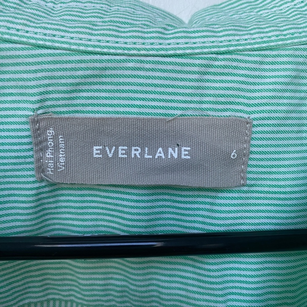 Everlane mint green pinstripe button down dress shirt - Picture 7 of 7